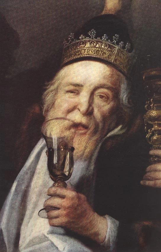 Il re beone - dettaglio, The Hermitage, St. Petersburg